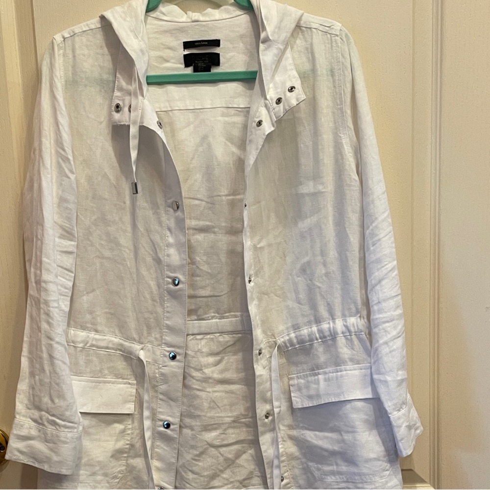 Rachel White 100% Utility Jacket with Hood